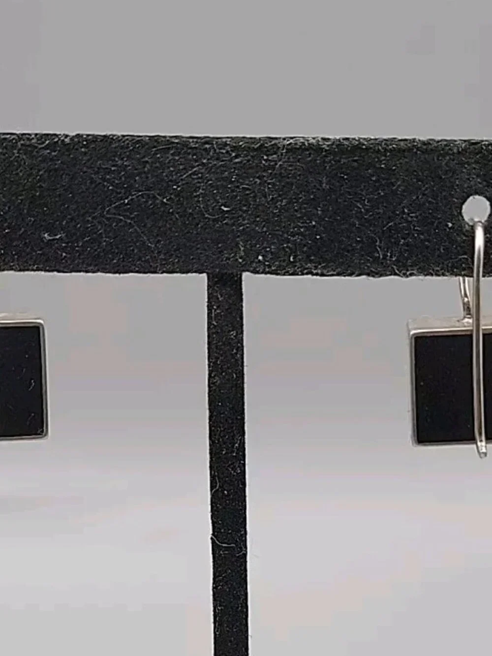 Vintage Victoria Varga Modernist 925 Sterling Silver Drop Earrings Enamel Blocks - Picture 6 of 13